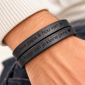 Personalized Leather Bracelet for Men, Custom Engraved Bracelet for Him, Name Bracelet, Gift for Dad, Husband or Boyfriend