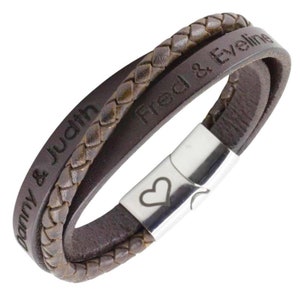 Bracelet en cuir, bracelet personnalisé pour homme, cadeau personnalisé pour homme image 2