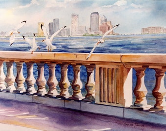 Bayshore Blvd 3 choices 11 x 14 GiClee Tampa Florida prints @RTobaison watercolorsNmore