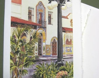 Columbia Restaurant, 5x7 Note Card, Blank Greeting Card, 2 choices historical,Tampa, Ybor City,