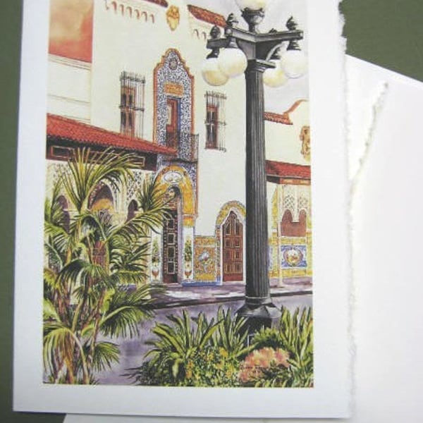 Columbia Restaurant, 5x7 Note Card, Blank Greeting Card, 2 choices historical,Tampa, Ybor City,