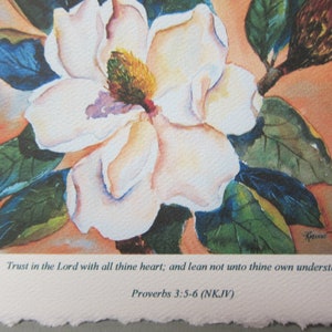 3 Scripture Encouragement 5 x 7 Note Cards Psalms, Philippians, Proverbs Watercolor Religious Christian image 2