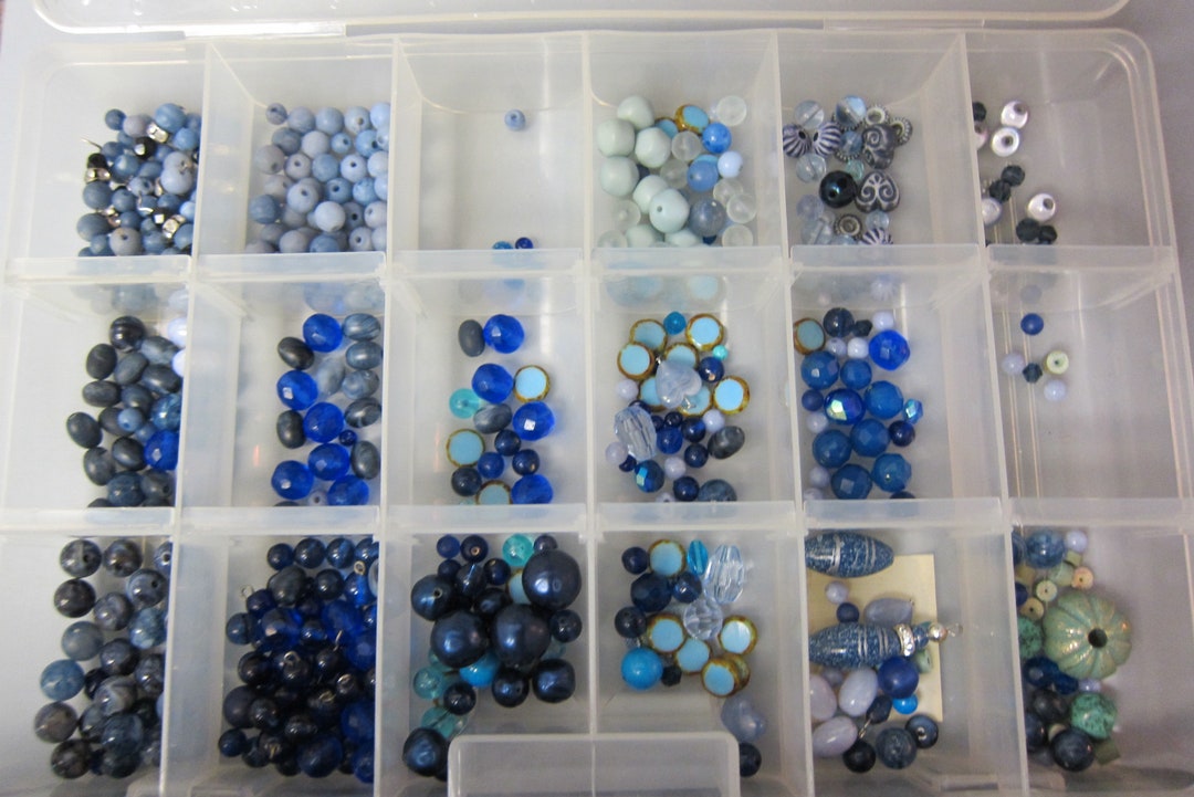 Liquidating Wholesale Jewelry Supply BLUE Beads FINDS for Jewelry