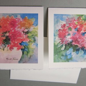 Loose Floral watercolor 11 x 15 Fine Art print or 5 x 7 Art Note Cards 3 choices watercolorsNmore RTobaison image 2