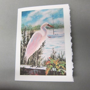 Great Blue Heron 4 Variety 5 x 7 note card watercolor print Florida shorebirds birdlife RTobaison Watercolorsnmore image 3