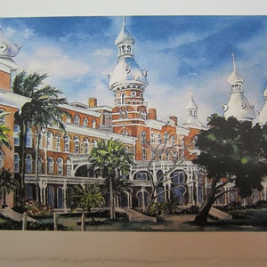 University of Tampa 4 cards Variety 5 x 7 Note cards or 8x10 print by RTobaison watercolorsNmore image 4