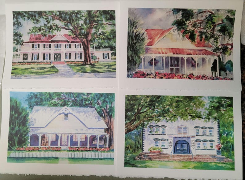 Brandon, Florida Historic Landmarks Stowers McCabe Theater 4 - 5x7 art cards or 11x15 @RTobaison watercolor image 1