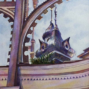 University of Tampa ART GiClee PRints 11 x 15 3 Choices Tampa Florida landmarks RTobaison watercolorsNmore image 2