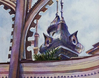 University of Tampa ART GiClee PRints 11 x 15 - 3 Choices Tampa Florida landmarks @RTobaison #watercolorsNmore