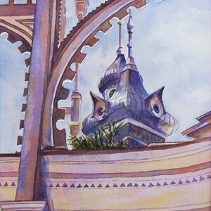 University of Tampa 4 cards Variety 5 x 7 Note cards or 8x10 print by RTobaison watercolorsNmore image 3