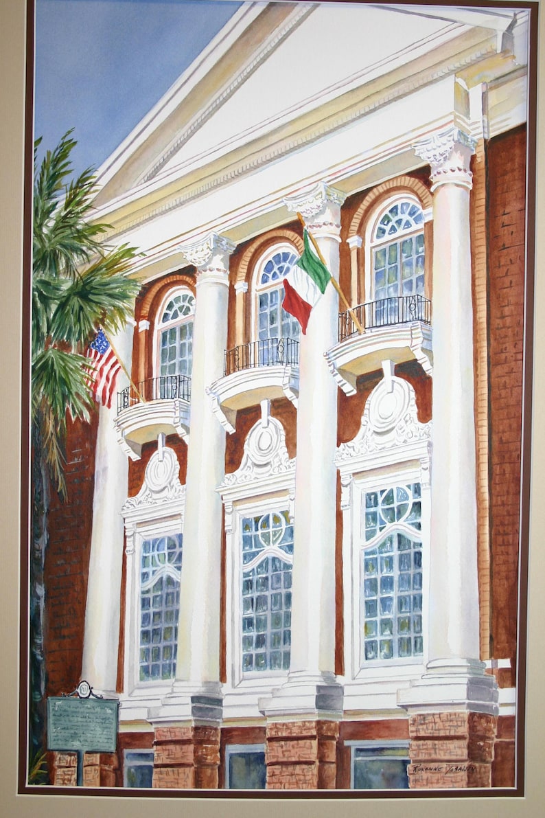 Restaurant Colonnade 10 x 18, Kress Building 11 x 14 Fine Art Print Tampa, artiste de Floride, Roxanne Tobaison #WatercolorsNmore image 3