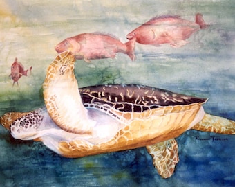 Tortue caouanne 10 x 14 ou 11 x 15 tirages d'archives numérotées et signées par l'artiste @RTobaison