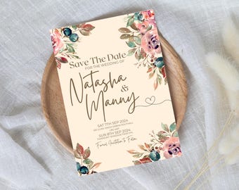 Digital Save The Date Wedding Editable Template, E-Invite, SmartPhone invitation, Email Invitation, Digital Announcement