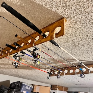 ceiling fishing pole clips Fishing Pole Holder Ceiling
