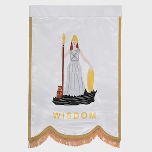 Masonic Embroidered Order Of The Amaranth Banner: Gold Braid & Fringe