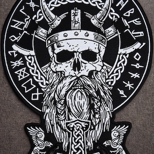 Odin Large Back Embroidered Patches For Jacket/Vest