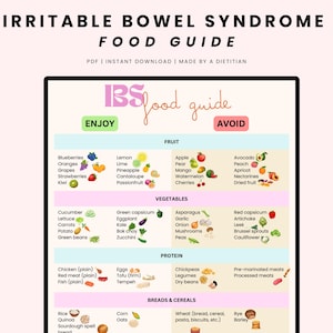 FODMAP Food List, Dietitian-Created IBS Food Guide, Nutrition Guide for IBS Meal Plan and Gut Health