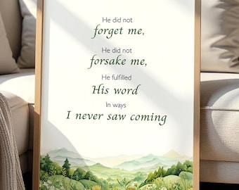 Bible Verse Wall Art, Christian Digital Print, Scripture Printable Poster, Faith Home Decor, Christian Wall Decor, Printable Gift Idea