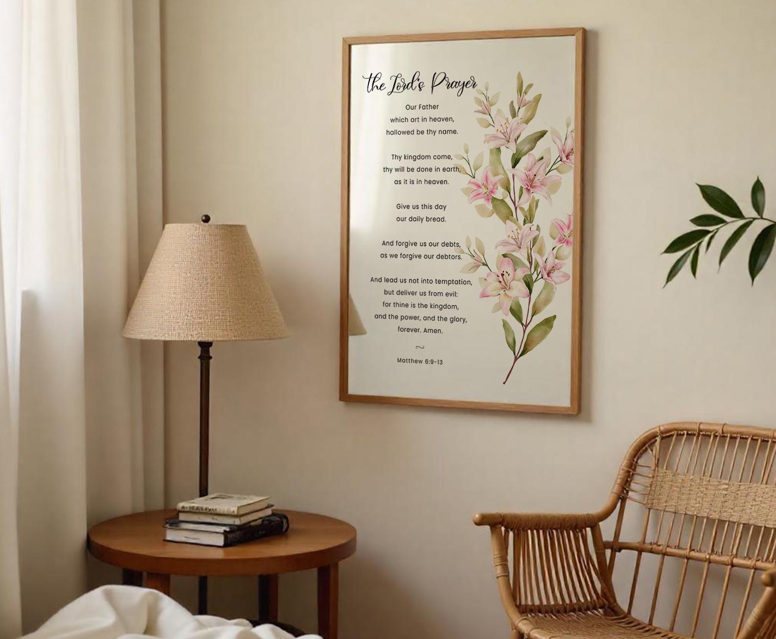 The Lord's Prayer Wall Art, Digital Print Prayer, Christian Printable ...
