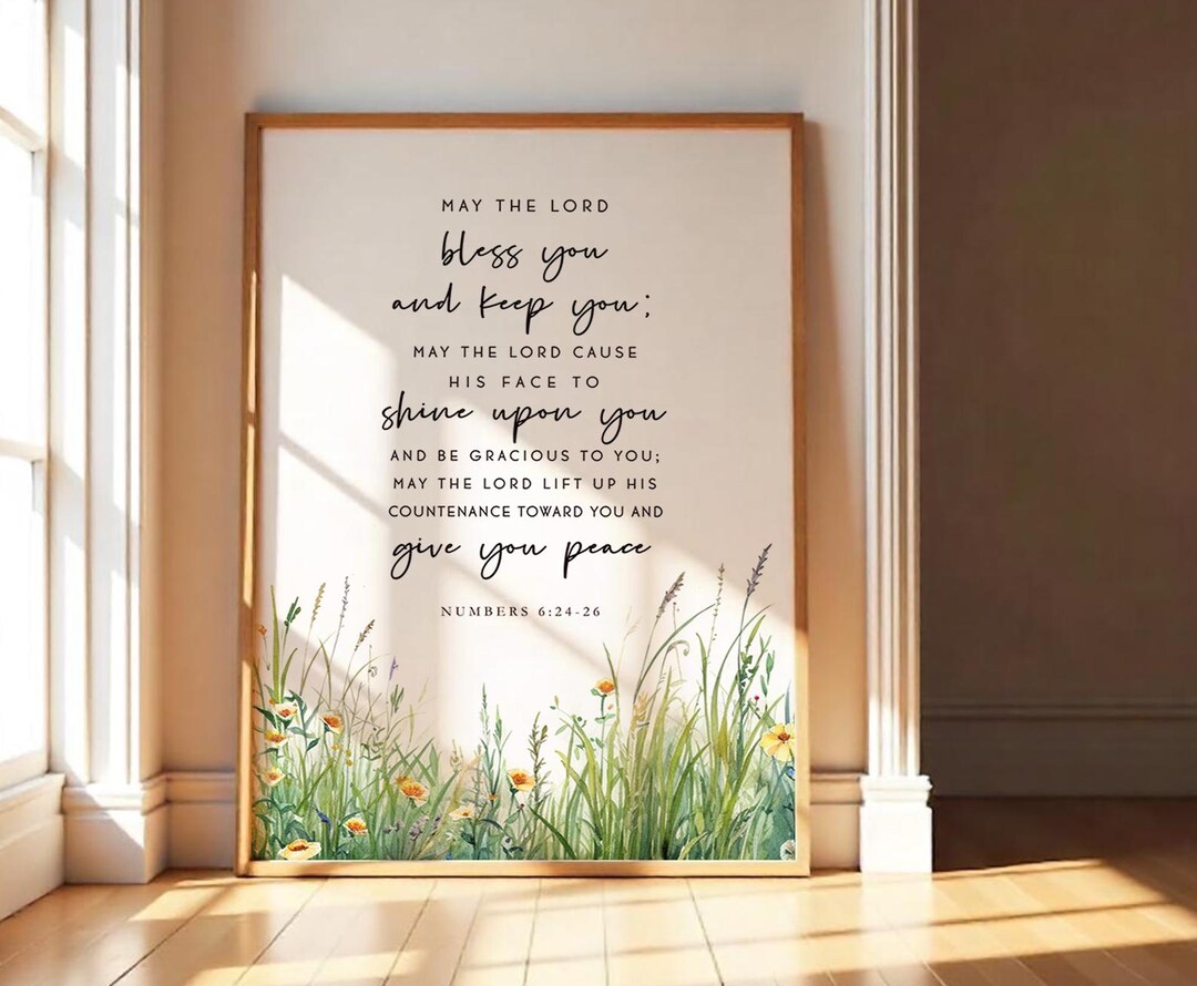 May the Lord Bless You and Keep You Printable, Numbers 6 Bible Verse ...