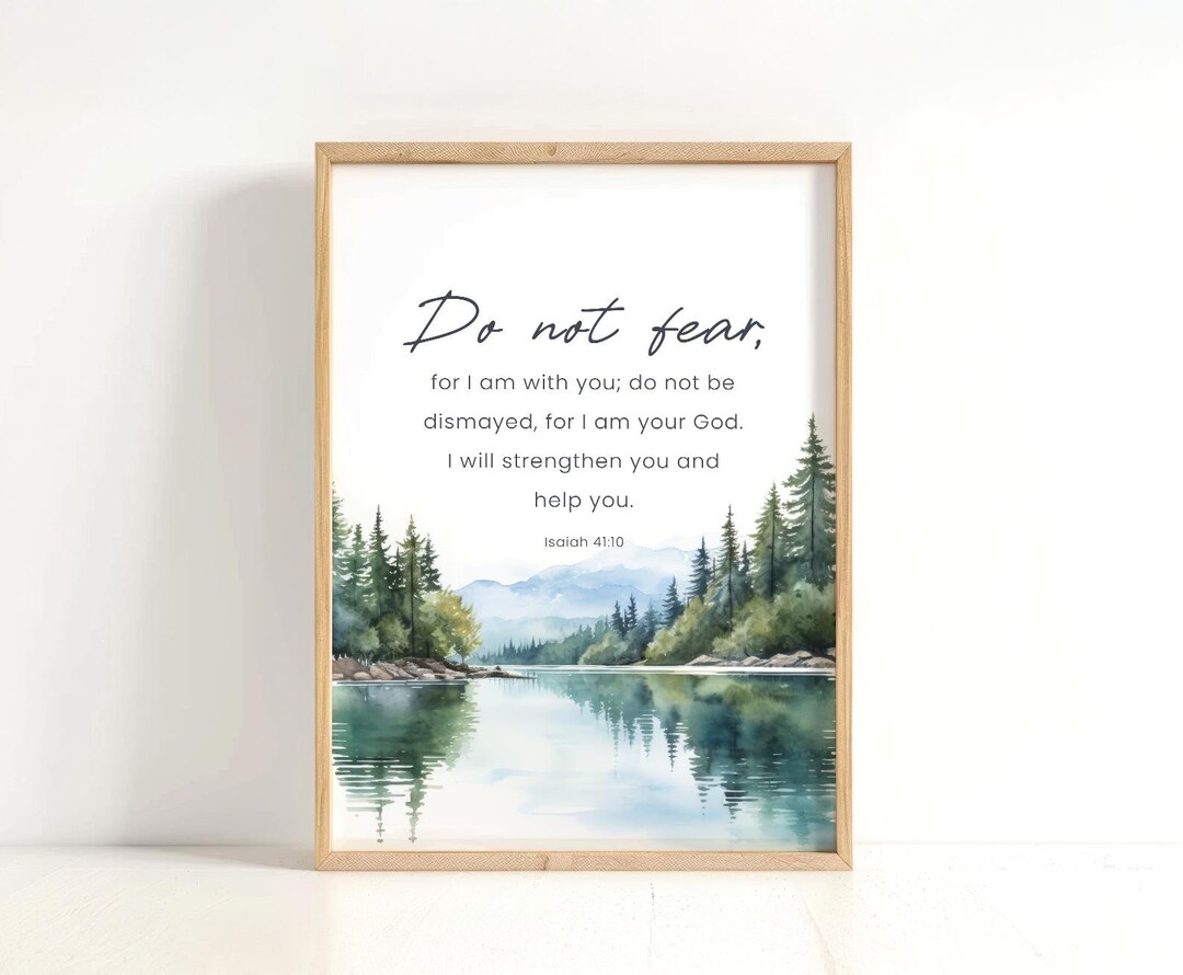 Isaiah 41:10 Do Not Fear Bible Verse Wall Art, Digital Scripture Print ...