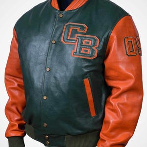 Leather Varsity Jacket for Men and Women Vintage Letterman Bomber Style Retro College Jacket Custom Casual Outerwear Gift Idea