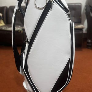 Custom Leather Golf Bag  Handmade Premium Golf Club Carrier  Durable Vintage Golf Bag with Storage  Personalized Gift for Golfers Dad or Him