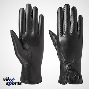 Cowhide Leather Touchscreen Gloves: Fleece-Lined Winter Warmth