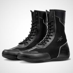 Handmade Pro Wrestling Long Boots, Custom Leather Lace-Up Men’s Wrestling Shoes for Professional Wrestling Gift
