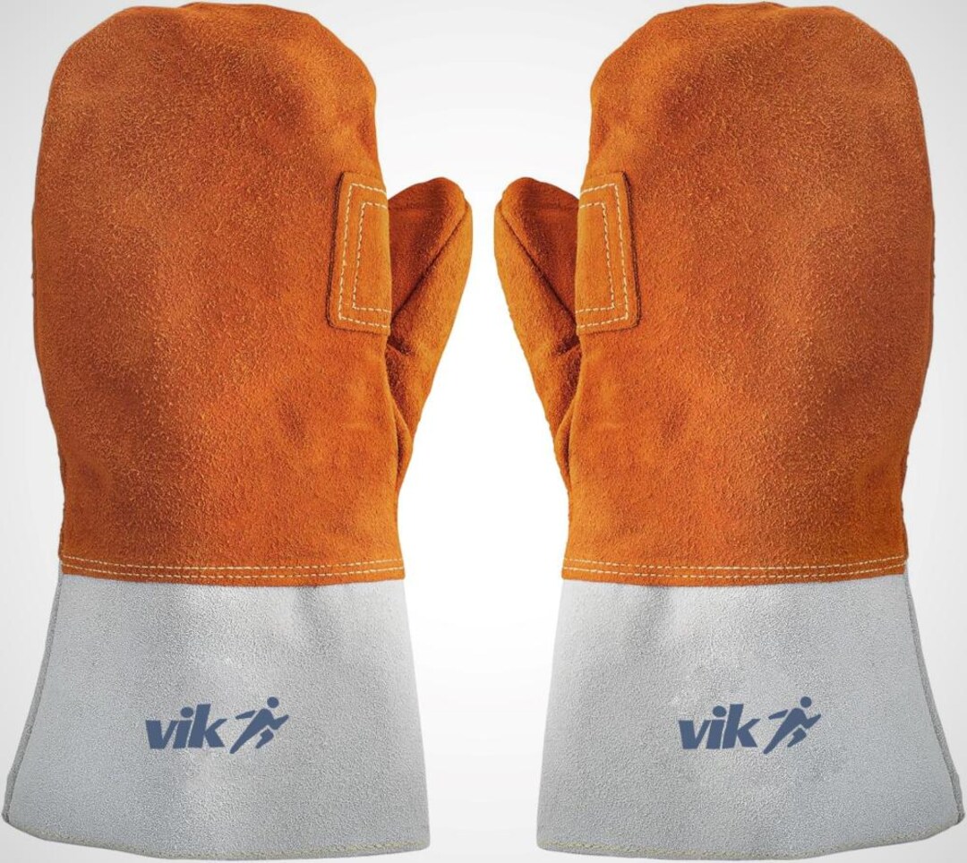 Personalized Leather Grilling Gloves: Heat Resistant BBQ Mitts ...