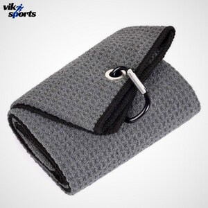 Premium Absorbent Golf Towel  Ultra Soft Microfiber Cleaning Cloth for Golf Clubs and Hands Perfect Golfer Gift