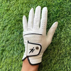 Personalisierter Golfhandschuh aus Cabretta-Leder, Premium, weich, langlebig, passend für Golfer, individuelles Golfzubehör Geschenk