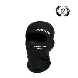 Gepersonaliseerd skimasker: bivakmuts met aangepaste tekst, volgelaatsmasker