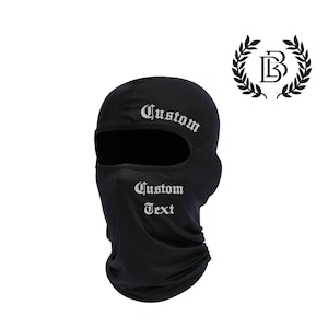 Gepersonaliseerd skimasker: bivakmuts met aangepaste tekst, wintergezichtsmasker