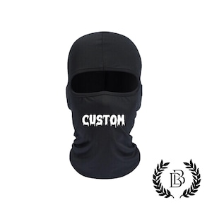 Custom balaclava, Custom ski mask, Full face mask, Personalized balaclava