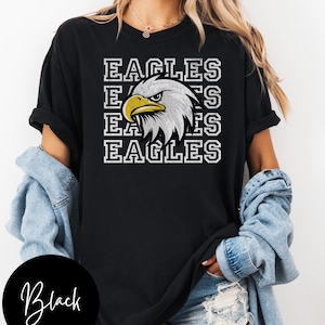 Eagles shirt, Eagle Head T-Shirt, Huntsville Eagles Tee, School Mascot TShirt, Distressed Eagle Shirt, Casual Shirt, Trendy School Shirt