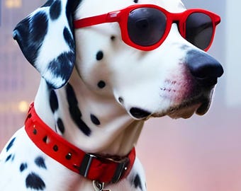 Dalmatiner Hund Leinwanddruck | Urban City Tier Wandkunst, modernes Dekor