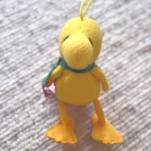 Vintage 1980&#39;s Woodstock Stuffed Plush Toy With Peanuts Tag