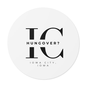 Iowa City Sticker, Hungover?, University of Iowa Theme Sticker, Souvenir Design Sticker, Love Iowa, Waterproof Vinyl Sticker for Hydroflask