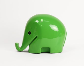 XXL Drumbo in Green | Large Luigi Colani Elefant Money Box with Key