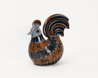 Tonala Ceramic Folk Art Rooster El Palomar Ken Erdwards | Vintage Mexican Artisan Pottery