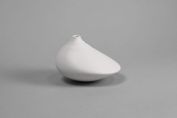 Vintage Rosenthal Pollo Vase: Tapio Wirkkala White Bisque