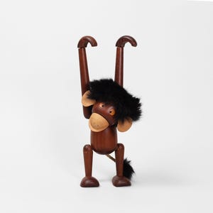 Hans Bølling 60s Teak Monkey | Very Rare Vintage Danish Hanging Ape Wooden Designer Object