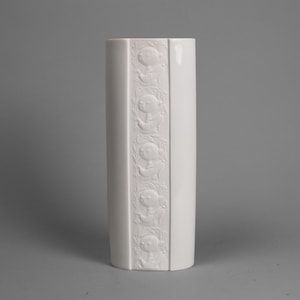 Rosenthal Björn Wiinblad Oval Bisque Porcelain Relief Vase | Vintage German Porcelain 1970s