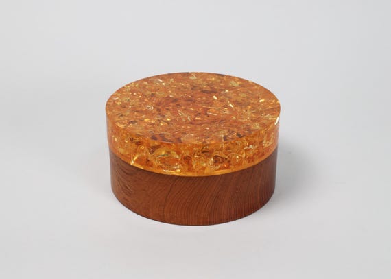 Buy Vintage Solarstein Resin Teak Box: German Mid-century Modern Lidded Container Online in India