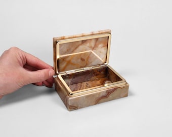 ヴィンテージ オニキス 小物入れ グリーン フィギュアド オニキス