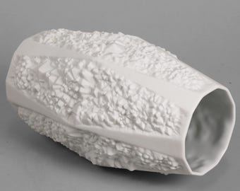 ヴィンテージ カイザー ビスク磁器花瓶 | ドイツ製 オプアート