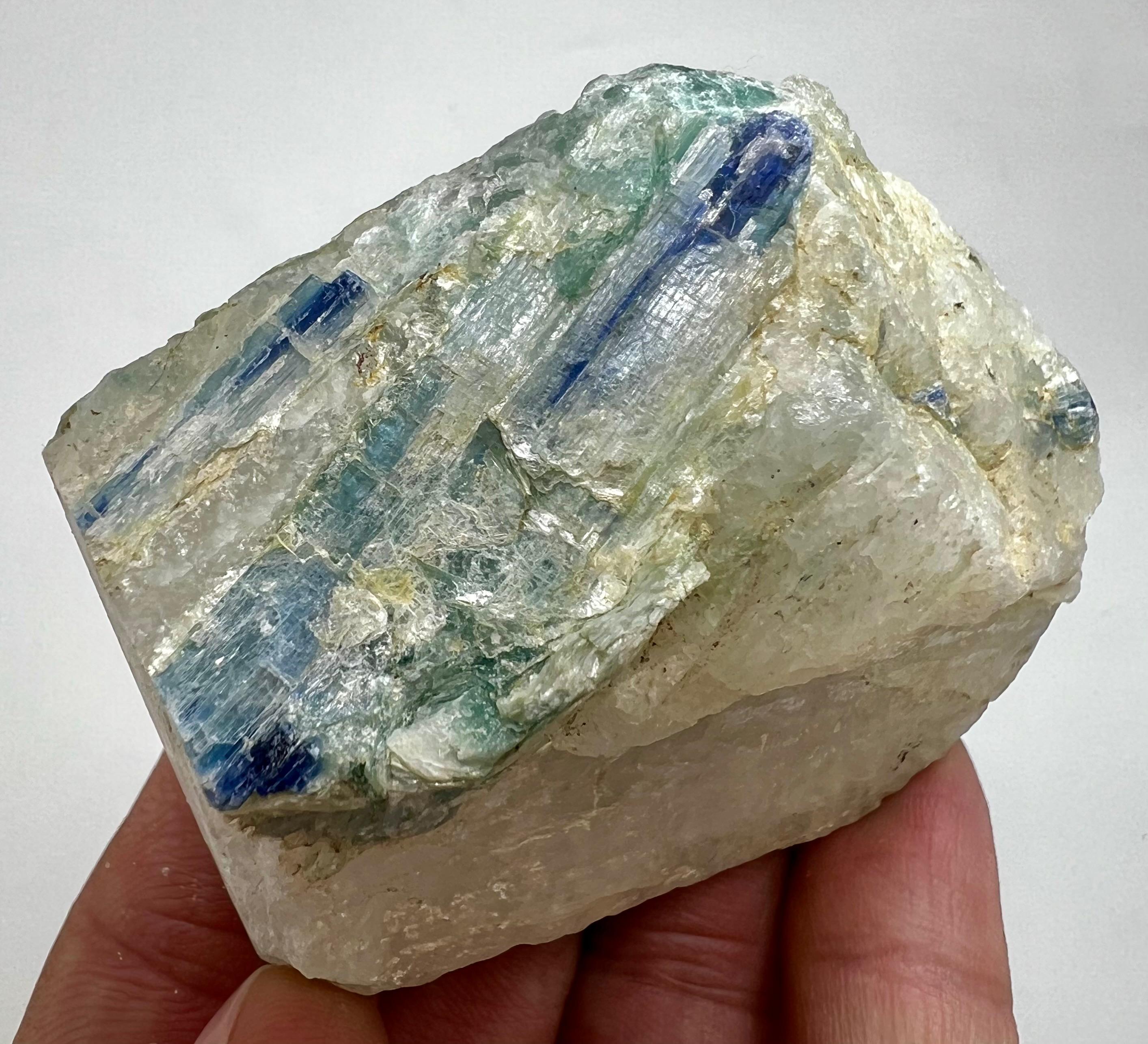 118 Gram Gorgeous Natural Extremely Rare Fluorescent Blue Kyanite 