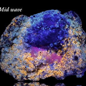 230 Gram Beautiful Natural Rare Royal Blue Fluorescent Lazurite With Pyrite Specimen - Afghanistan