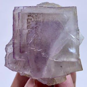 213 Gram Beautiful Natural Rare Perfect Cubic Purple Fluorite Specimen - Pakistan
